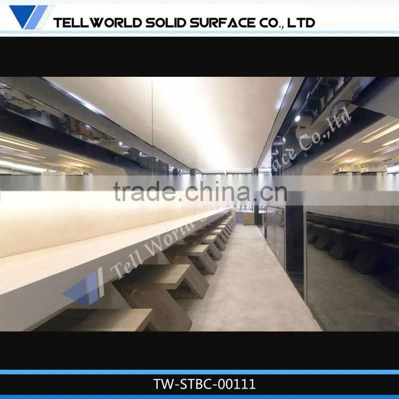 2014 hot sale modern popular beauty high-end luxury acrylic solid surface nightclub bar counter furniture designs