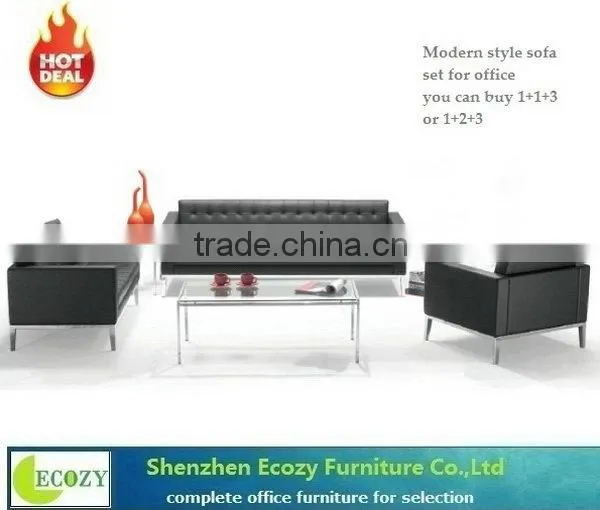High quality newly design leather office lounge sofa