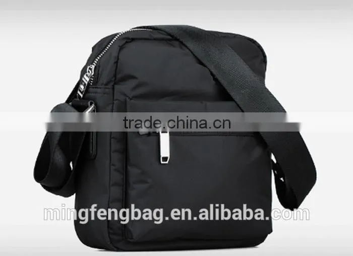 Costom Fashionable Nylon Oxford and Canvas Fabric Cross Strap Single Shoulder Messenger Bag for Men