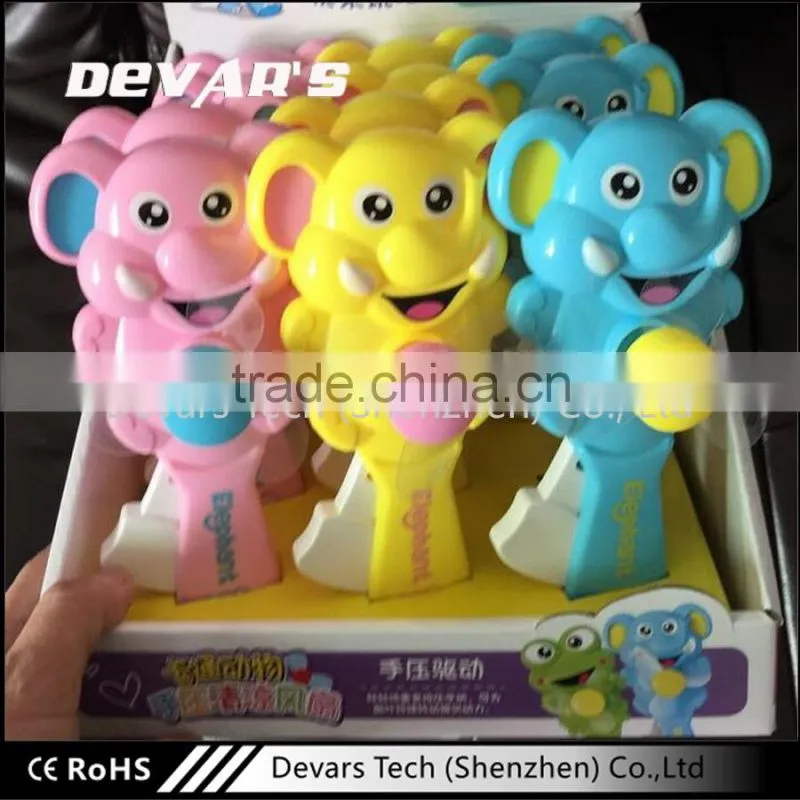 plastic dynamo hand press portable mini fan for kids