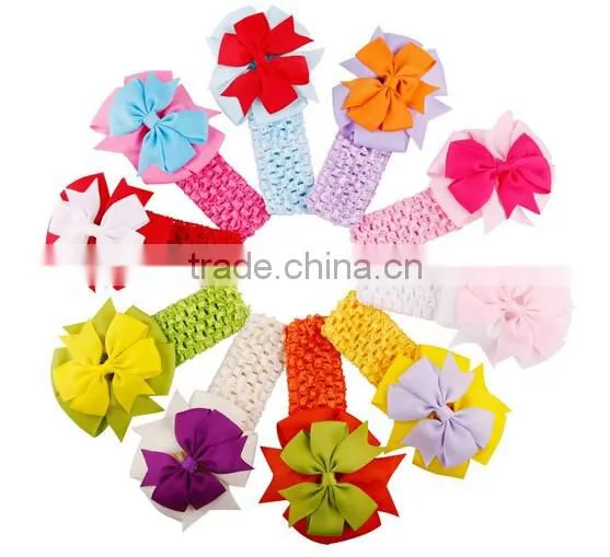 Kids Chiffon Flower Headband Children Accessories Baby Widen Headwear Hair band