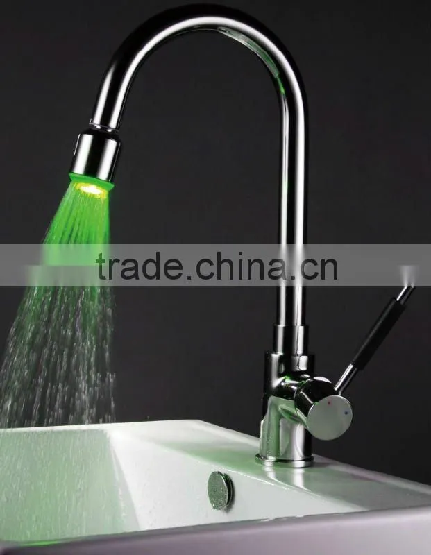 led tap faucet brass chrome pull out faucet