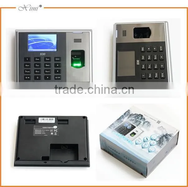 Hot sale optical sensor Web server TCP/IP 3000 user S30 biometric time clock fingerprint reader time attendance system