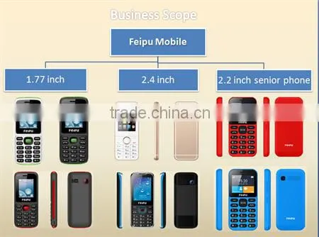 OEM/ODM/SKD logo wholesales support inspect factory MP3/FM cheap 1.44"-2.4" elderly people feature mobile phone