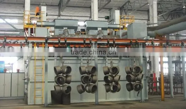 Step by step monorail shot blasting machines