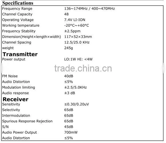 ce high power amateur radio transceiver baofeng uv-5r
