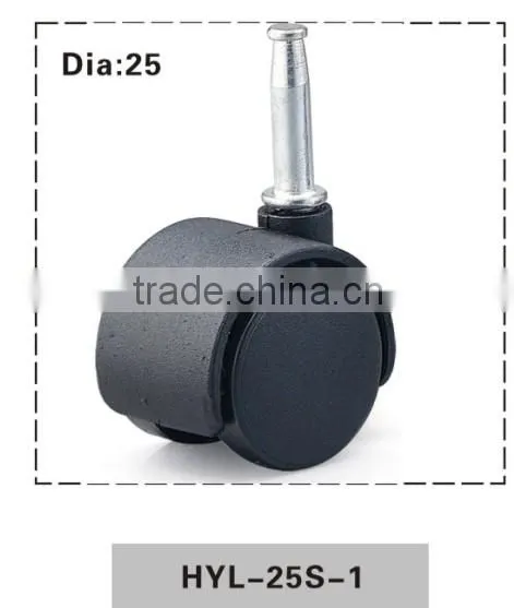 China Plastic Caster/Small Swivel Caster With Grip Ring Stems in funiture spare parts 1inch