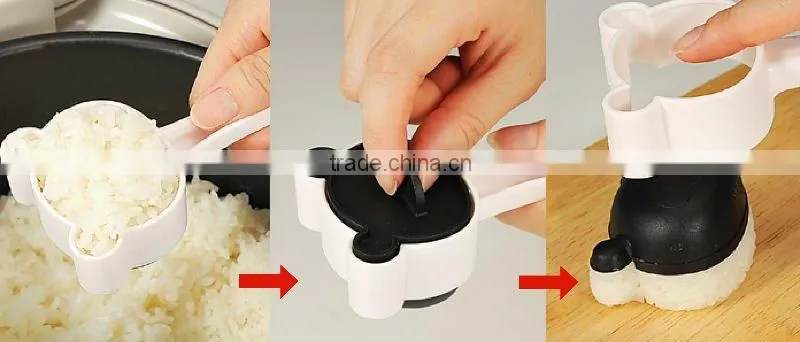 kitchenware bento decoration tools rice cooker rice ball maker molds lunch box gift seaweed puncher Panda Punch & Mold Set