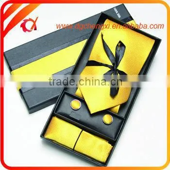 Brown Cheap Silk /Polyester Ties set/christmas presents