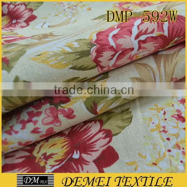 pretty woven cotton printed upholstery wholesale