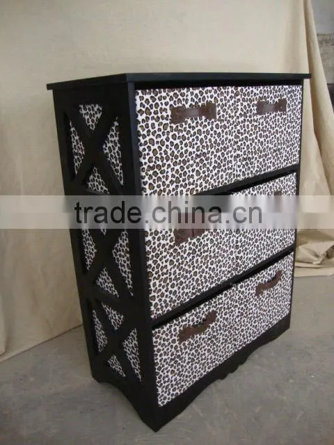 nice Wooden cabinet with willow baskets,home furniture,rattan drawers