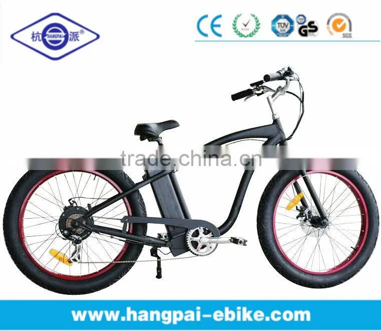 2015 fat tyre two wheels motor 48V 500W beach bike cruiser electric bike (HP-E015)