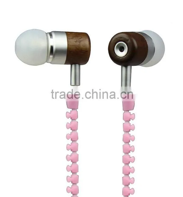 2014 China made custom wood earphone as a promotion gift use wood earphone