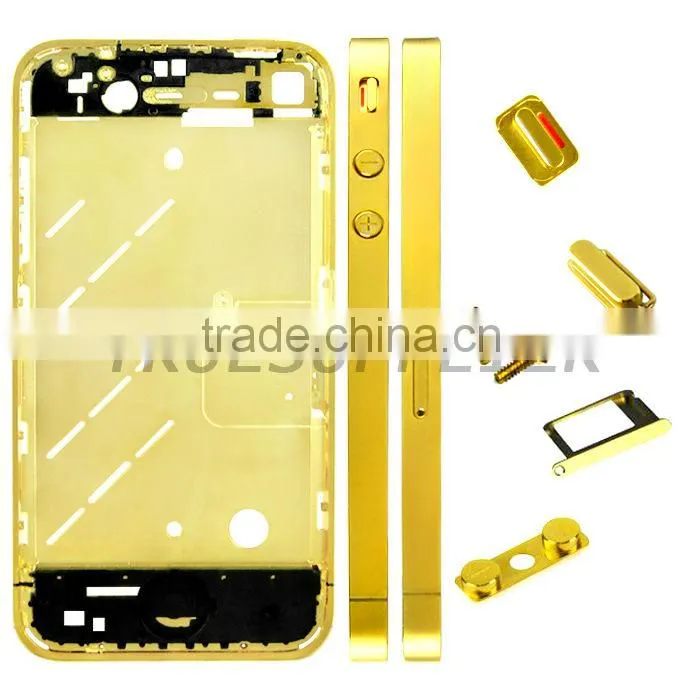 For iPhone 4 Gold Middle Plate Metal Housing bezel