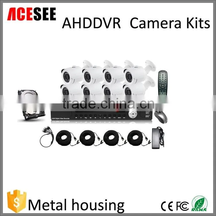 ACESEE bullet camera cctv dvr kit camera 8ch security system 1080P AHDDVR