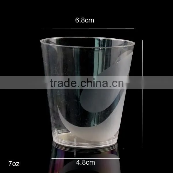 7OZ disposable clear plastic glass/PS cup