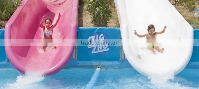 High quality family wide swimming pool water park slide for sale fiberglass