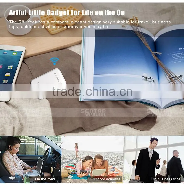 Built-in 5200mAh Li-ion Battery With Power Bank Function 3G Wifi Router