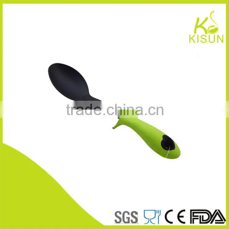Anti-slip nylon tool green heart handle Nylon spoon