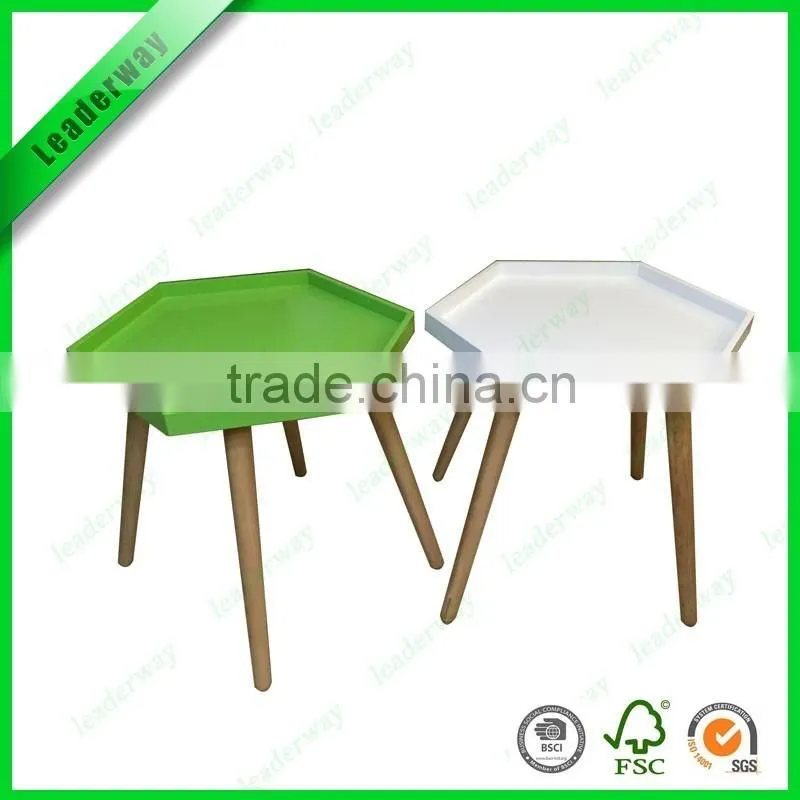 2016 creative design wooden coffee round table