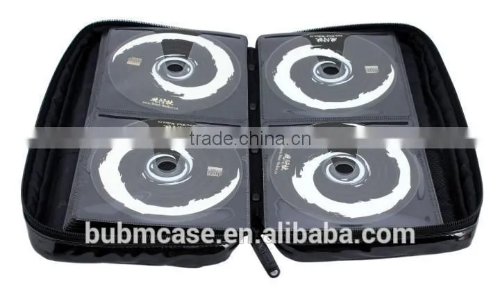 64 Capacity PU Leather Cover DVD Case CD Holder personalized cd case multi disc dvd cases