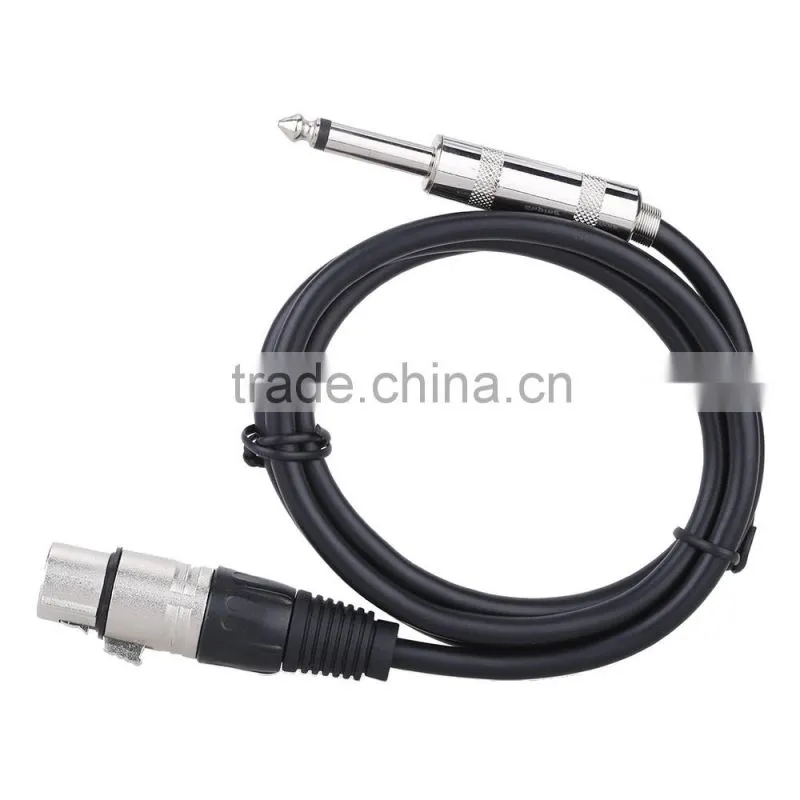 16ft XLR Female Socket to 6.35mm 1/4" Male Jack Plug Stereo Audio Cable Cord Wire for Mic Mixer Amplifier Sound Card