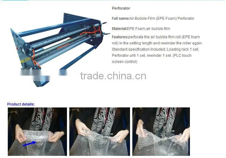 Easy Control and CE Certificate EPE Foam Perforator