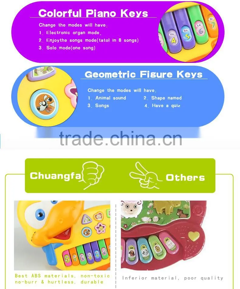 Education instrument music piano electronic plastic toys for children