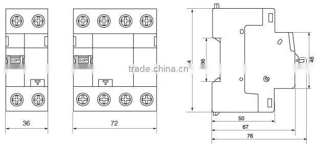 hot sale and high quality electronic & magnetic residual current circuit breaker BDL22-63 2/4P RCCB