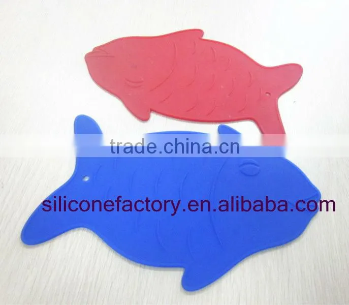 Animal silicone pad, fish shape heat resistant silicone mat