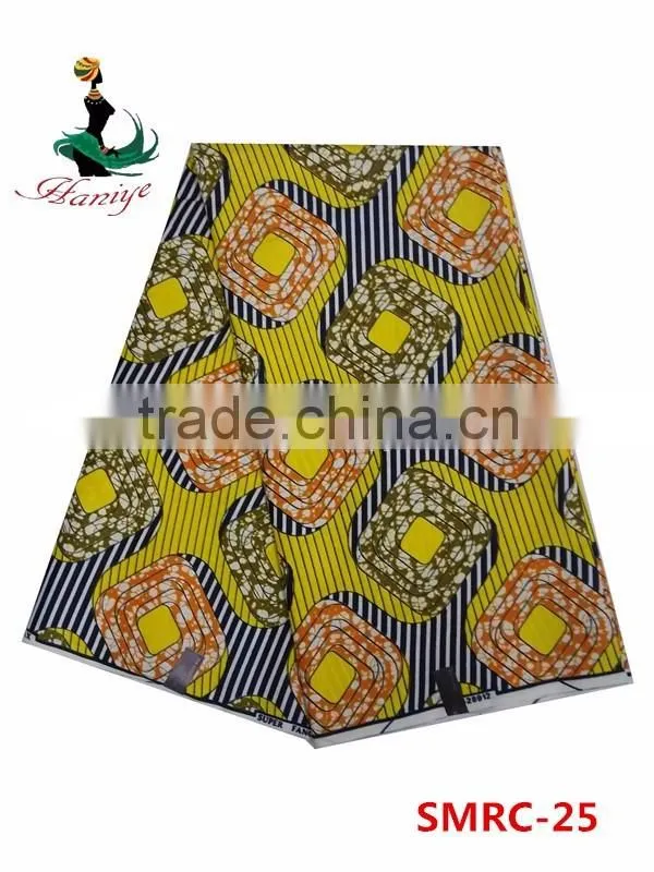 Beautiful wax print pattern real wax fabric SMCW05 African super wax print fabric wholesale