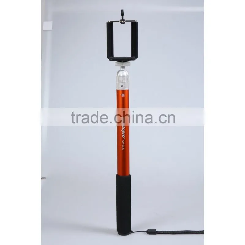 Fotopro Wholesale monopod on stock extendable selfie stick for mobile phone fast delivery colorfull cable selfie stick