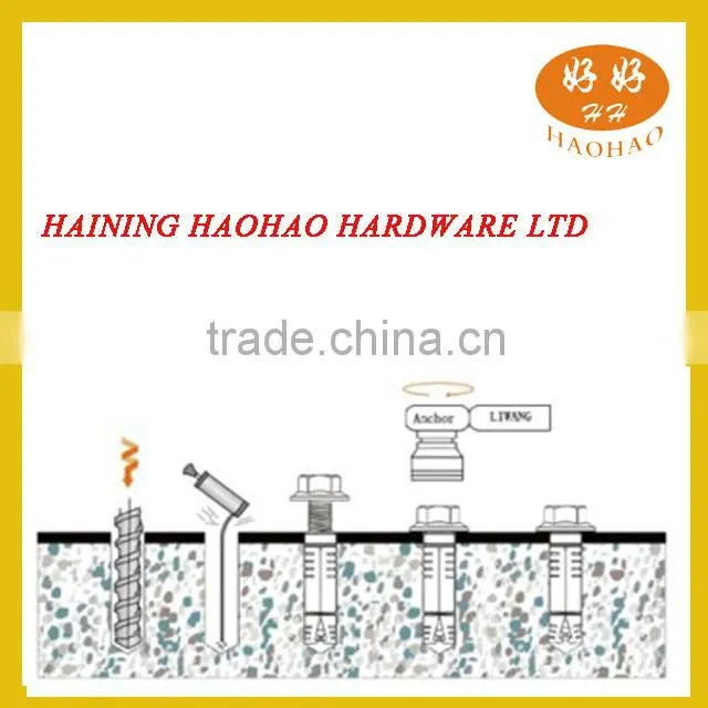 Zhejiang Wedge Anchor With Nut And Washer Anchor bolts