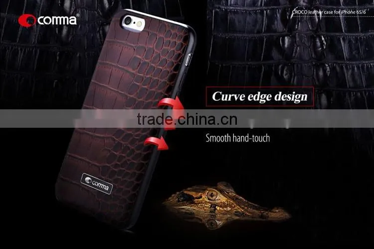High Quality Croco Cowhide Leather TPU Case Cover For Iphone 6 6S 6 Plus 6S Plus