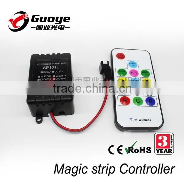 Programmable led strip controller for IC WS2811 WS2801 LPD6803 TM1804 flexible strip light with DC5V 12V 24V