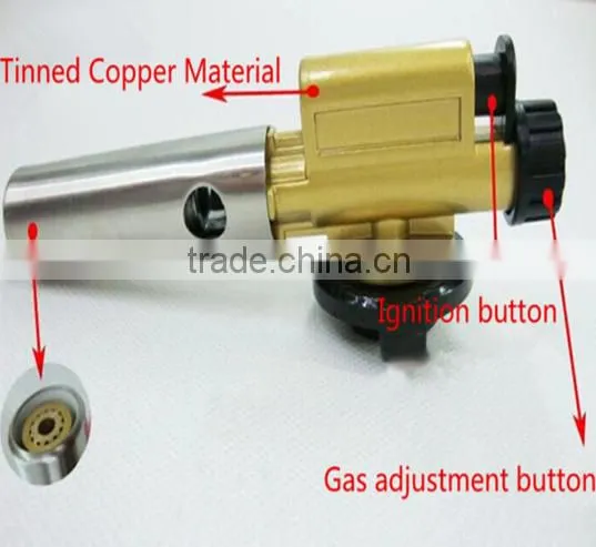 Gas Torch Flamethrower Butane Burner Automatic Ignition Baking Welding BBQ Camping Outdoor Flame Gun