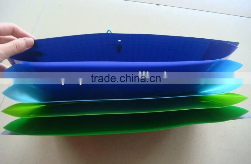 colorful multi-pocket file folders with plastic insert