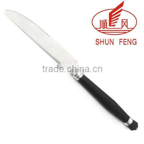Plastic black handle flatware