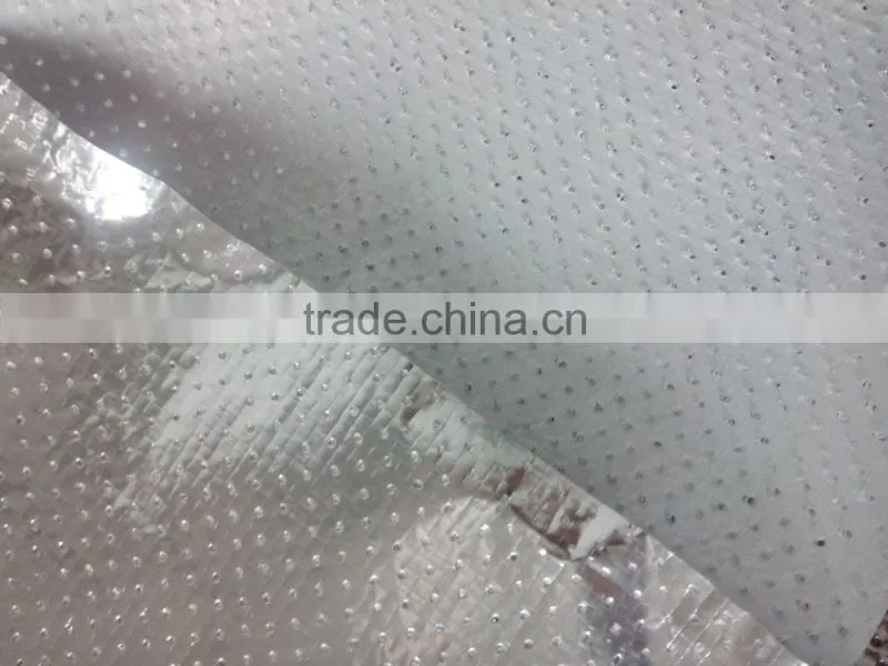 Perforation metalized aluminum woven fabric