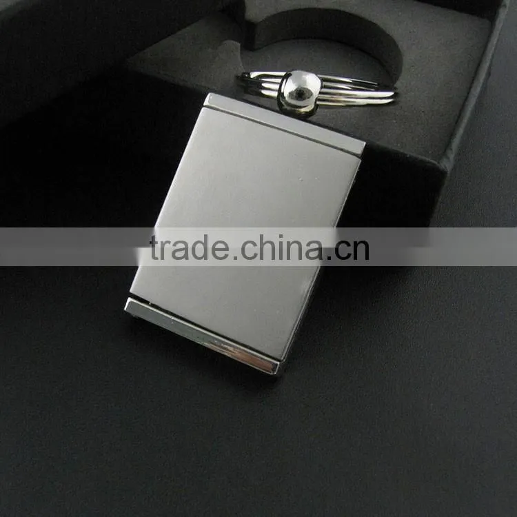 Novelty design megnetic metal photo frame keychain