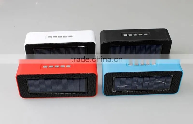2016 portable mini fm gift bluetooth wireless solar powered speaker