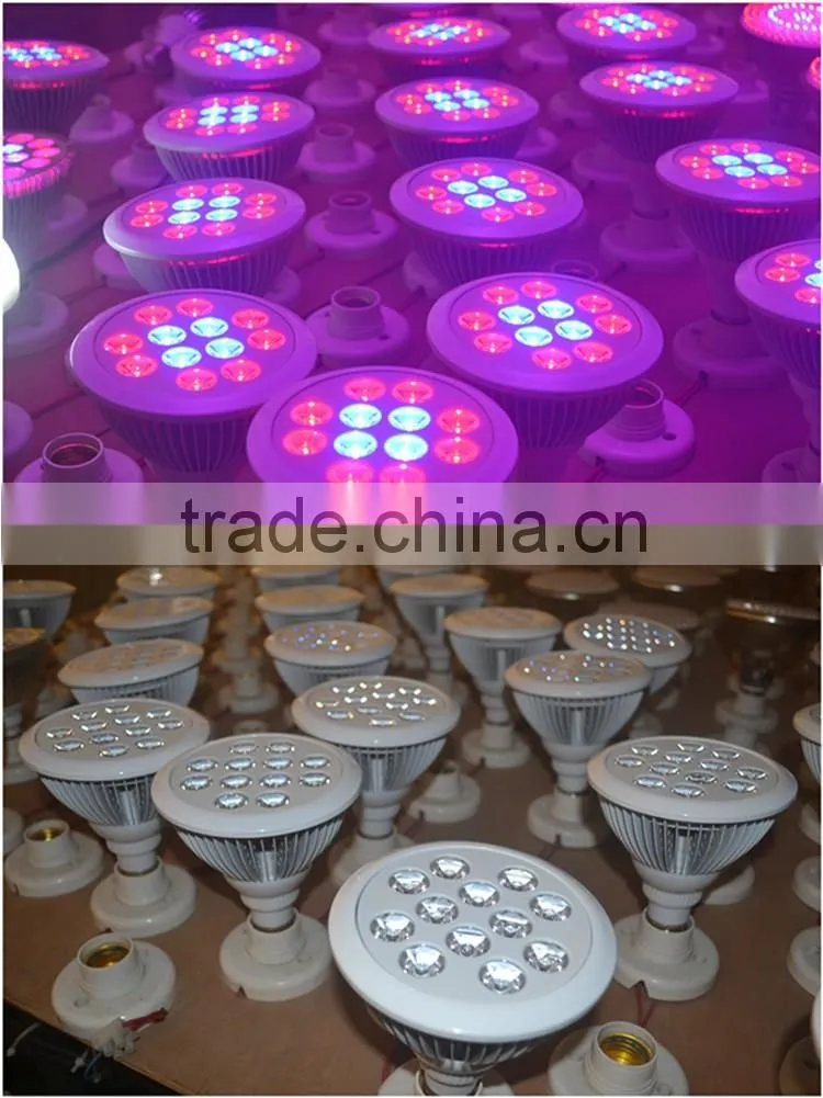 2016 New E27 12w PAR38 led grow light with full spectrum for plant