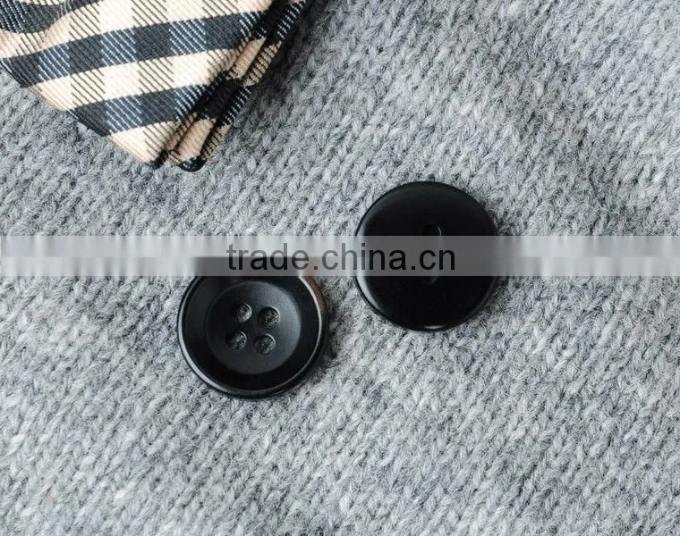 Dye Black 32L 24L Burnt Fancy Natural Corozo Nut Men's Suit Button in 4 Holes