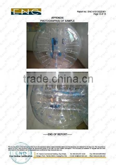 New different color body zorb/loopy ball for two team!!