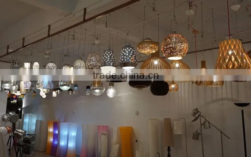 Chrome Metal Chandelier Frames Clear Crystal Beads Modern Pendant Lamp / Light