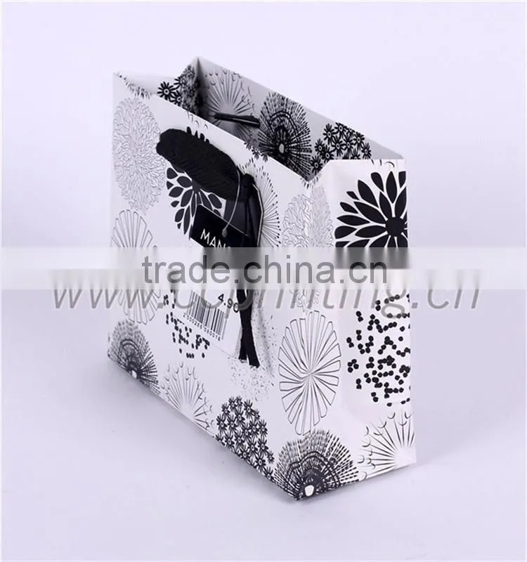 fashion paper shopping bag black luxury paper gift bag