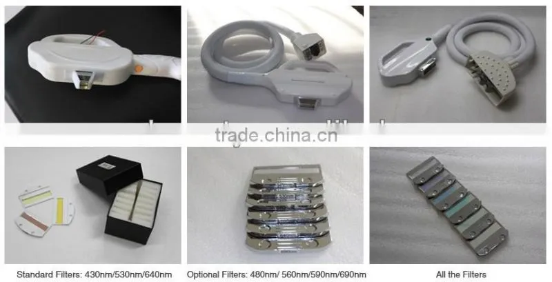 ce approve vertical ipl hair removal machine with 3 filters A006