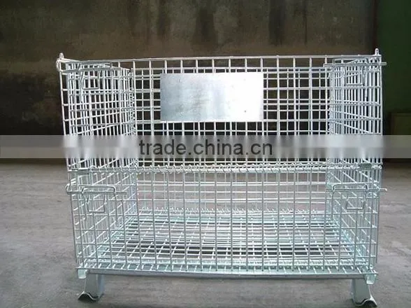 galvanized wholesale folding metal turnover basket