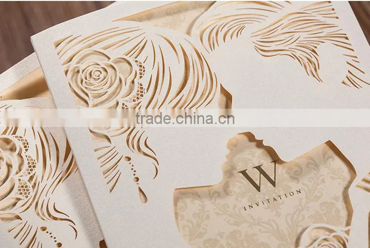 Laser cut wedding invitation card