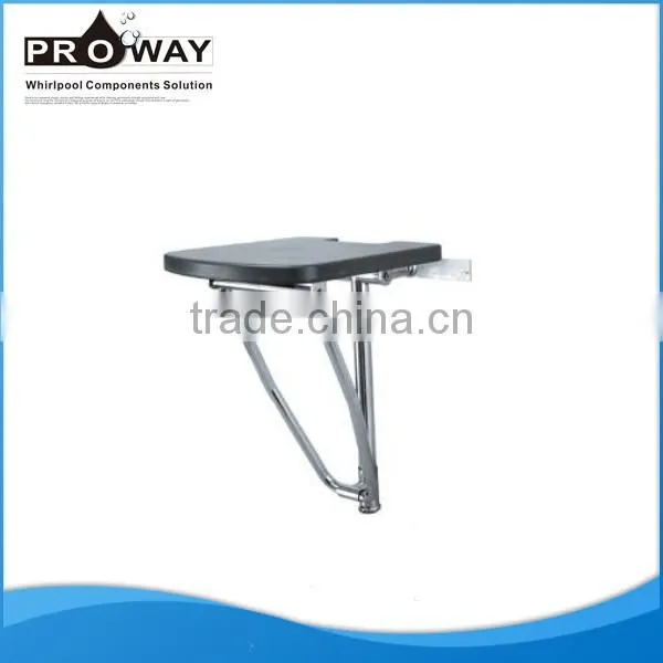 Bathroom Accessories Acrylic Seat Pad Bracket Wall Mounted Stainless Steel Bathroom Shower Chair